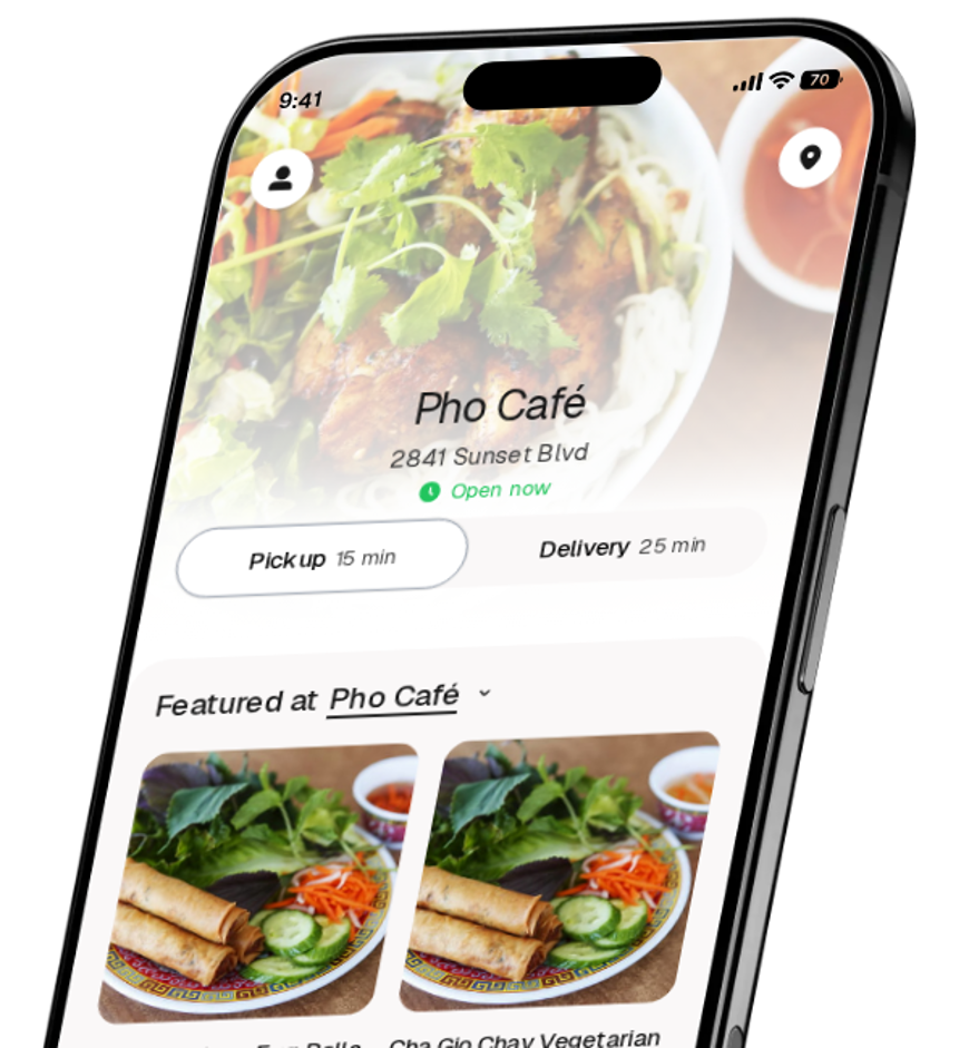 Pho Café app preview